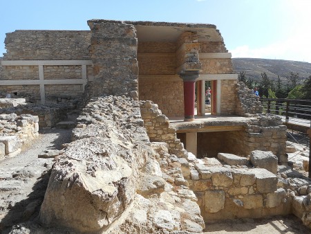 Walls at Knossos Palace Crete