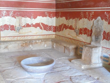 Throne at Knossos Palace Crete