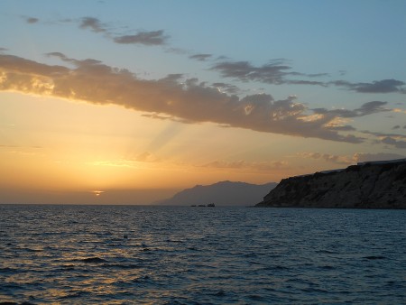 Sunset in Sidonia, Crete.